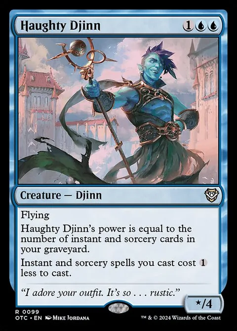 Haughty Djinn, carte 99 de Outlaws of Thunder Junction Commander