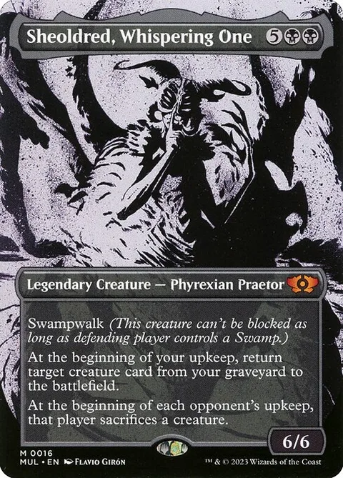 Sheoldred, Whispering One, card 16 from Multiverse Legends
