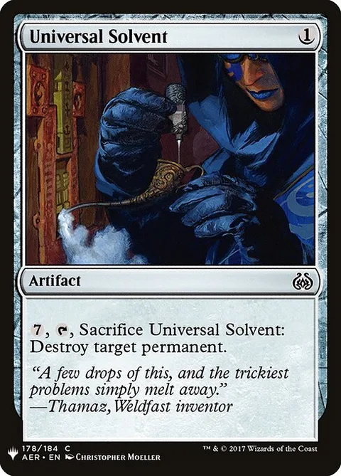 Universal Solvent, carte AER-178 de The List
