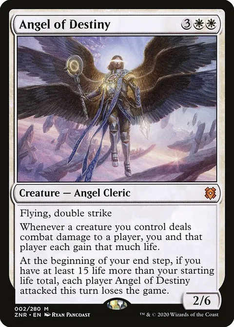 Angel of Destiny, card 2 from Zendikar Rising