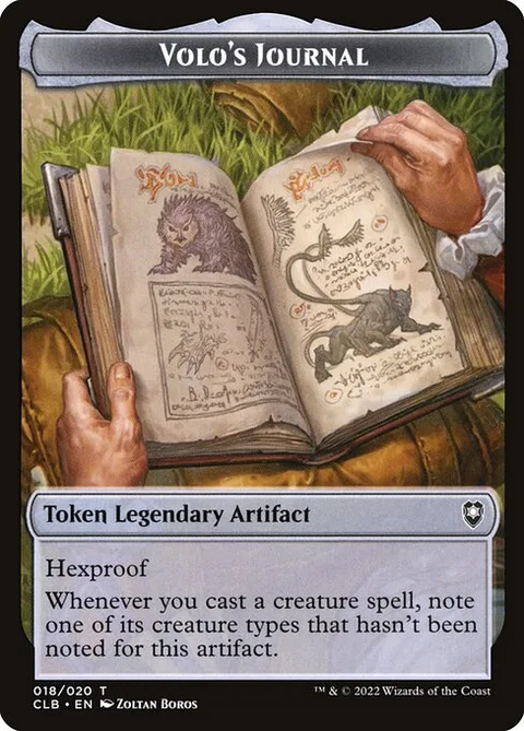 Volo's Journal, card 18 from Battle for Baldur's Gate Tokens