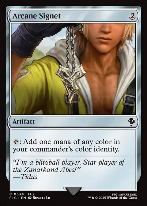 Arcane Signet, card 334 from Final Fantasy Commander