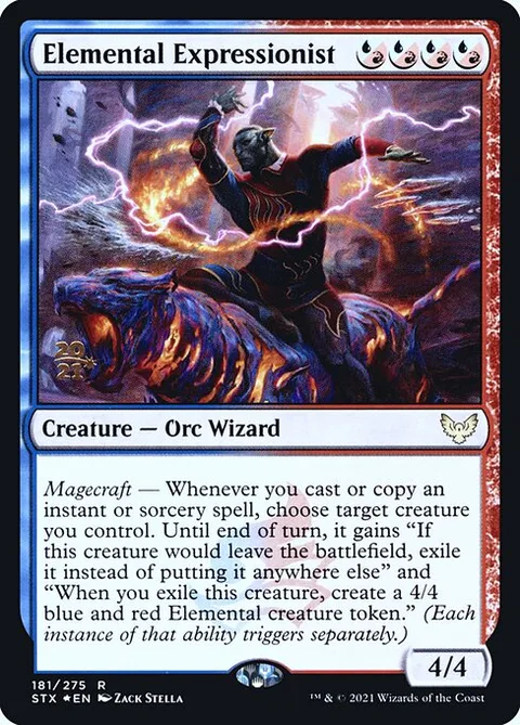 Elemental Expressionist, card 181s from Strixhaven: School of Mages Promos