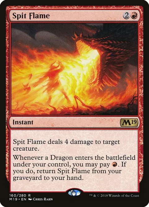 Spit Flame, carte 160 de Core Set 2019