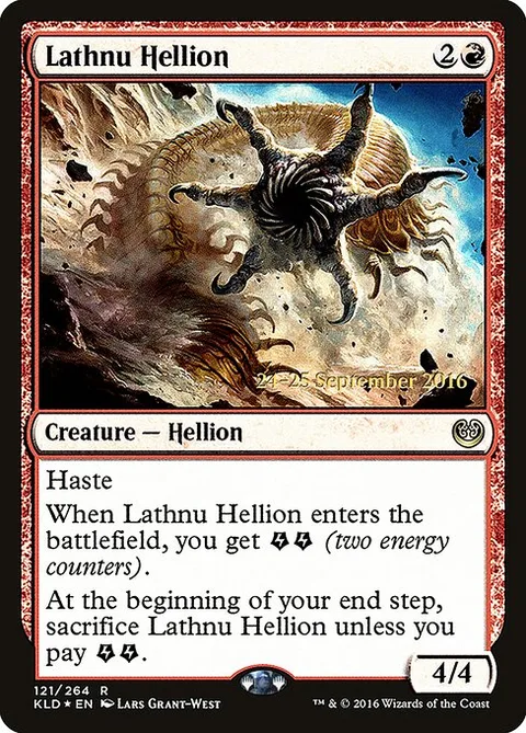 Lathnu Hellion, carte 121s de Kaladesh Promos