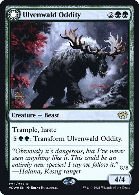 Ulvenwald Oddity // Ulvenwald Behemoth, card 225s from Innistrad: Crimson Vow Promos