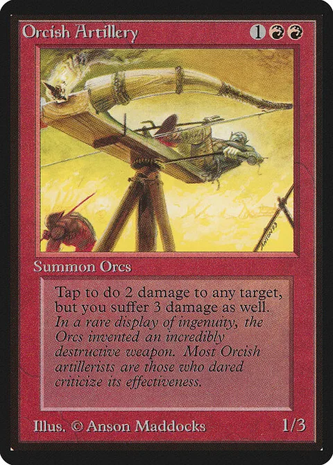 Orcish Artillery, card 166 from Limited Edition Beta