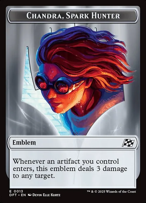 Chandra, Spark Hunter Emblem, card 13 from Aetherdrift Tokens