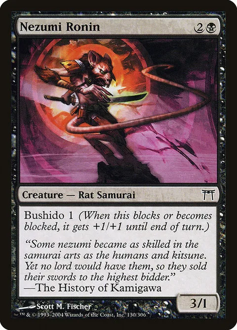 Nezumi Ronin, card 130 from Champions of Kamigawa