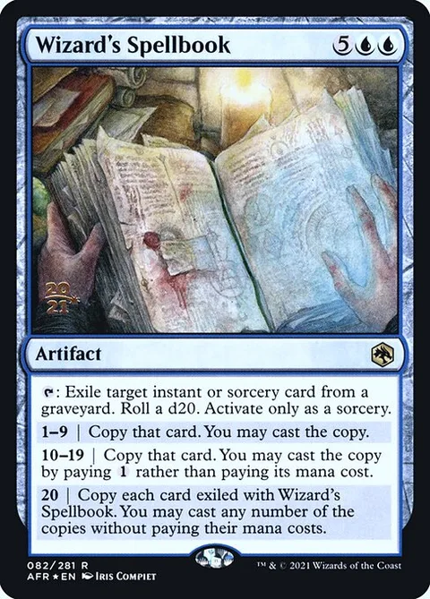 Wizard's Spellbook, card 82s from Adventures in the Forgotten Realms Promos