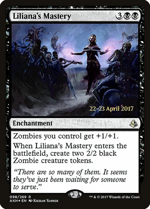 Liliana's Mastery, carte 98s de Amonkhet Promos