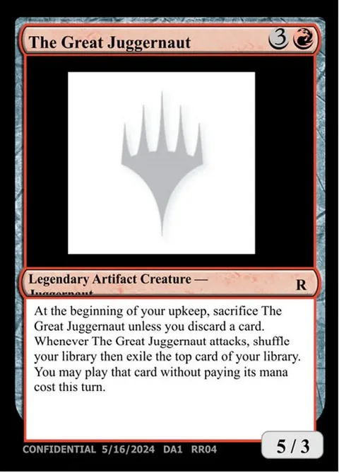 The Great Juggernaut, carte RR04b de Unknown Event