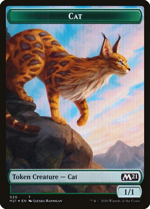Cat, card 20 from Core Set 2021 Tokens