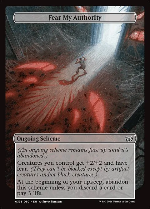 Fear My Authority, card 333 from Duskmourn: House of Horror Commander