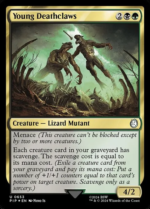 Young Deathclaws, card 653 from Fallout