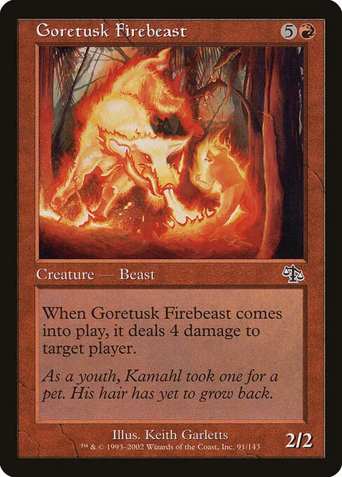 Goretusk Firebeast, card 91 from Judgment