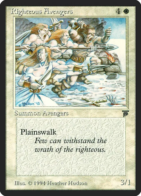 Righteous Avengers, card 34 from Legends