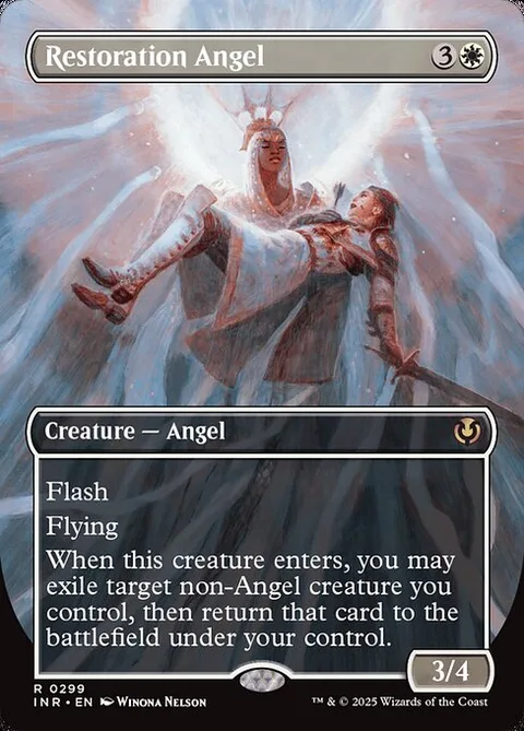 Restoration Angel, card 299 from Innistrad Remastered