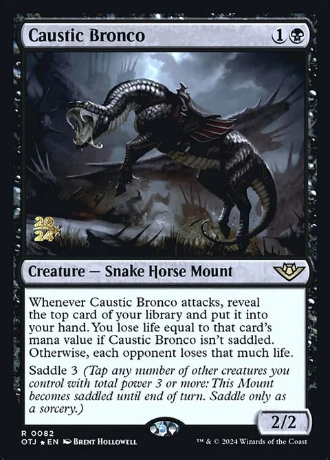 Caustic Bronco, card 82s from Outlaws of Thunder Junction Promos