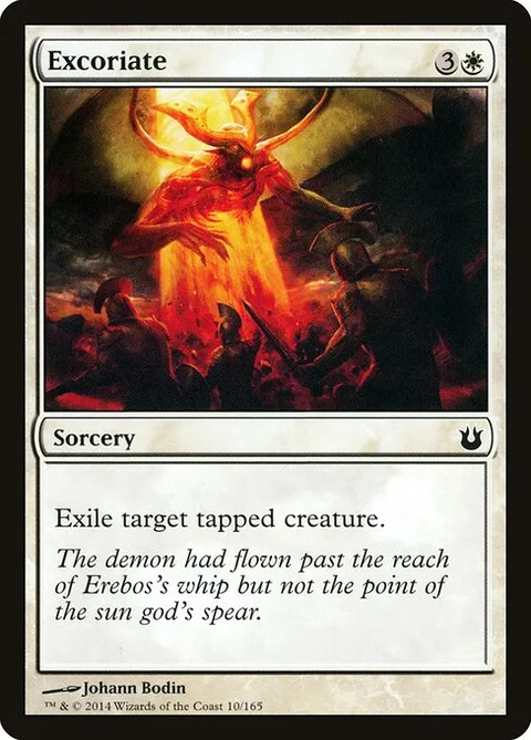 Excoriate, card 10 from Born of the Gods