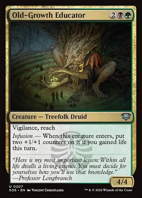 Old-Growth Educator, card 207 from Secrets of Strixhaven