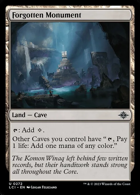 Forgotten Monument, carte 272 de The Lost Caverns of Ixalan