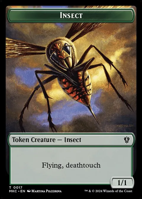 Insect, card 17 from Murders at Karlov Manor Commander Tokens