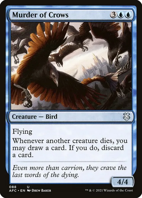 Murder of Crows, card 88 from Forgotten Realms Commander