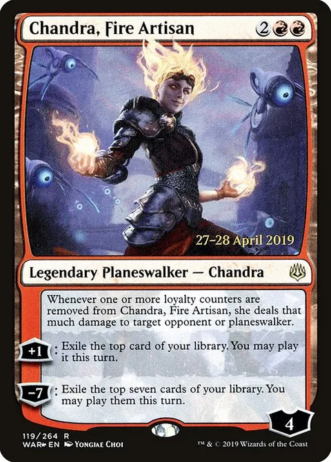 Chandra, Fire Artisan, card 119s from War of the Spark Promos