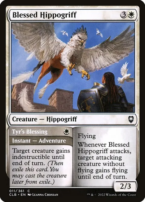 Blessed Hippogriff // Tyr's Blessing, card 11 from Commander Legends: Battle for Baldur's Gate