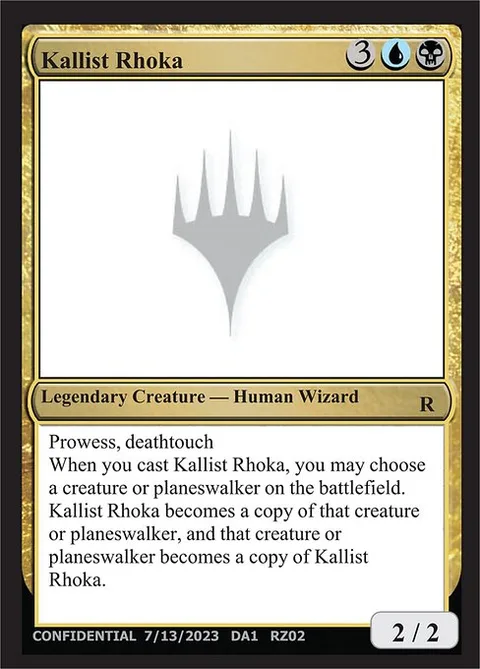 Kallist Rhoka, carte RZ02a de Unknown Event