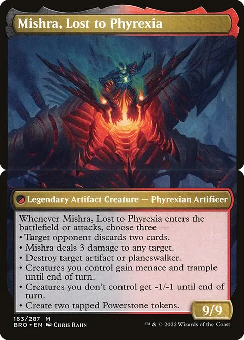 Mishra, Lost to Phyrexia, card 163b from The Brothers' War