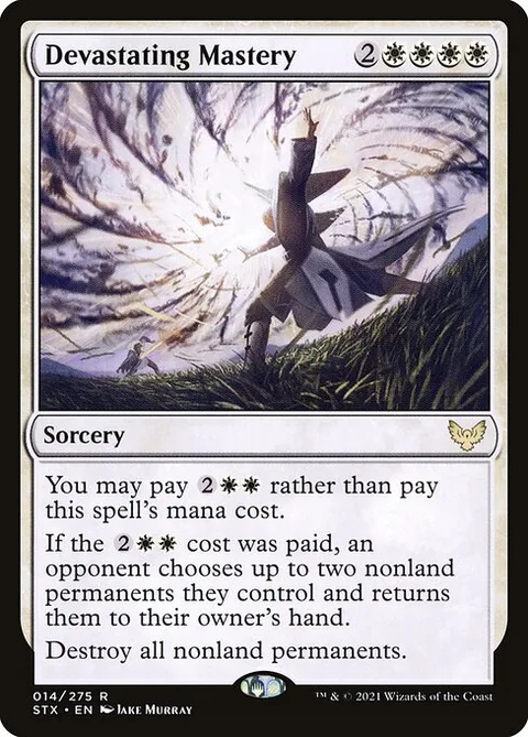 Devastating Mastery, card 14 from Strixhaven: School of Mages