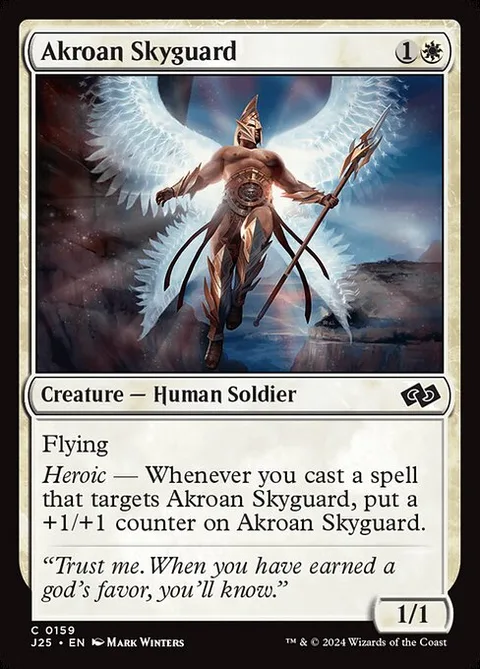 Akroan Skyguard, card 159 from Foundations Jumpstart