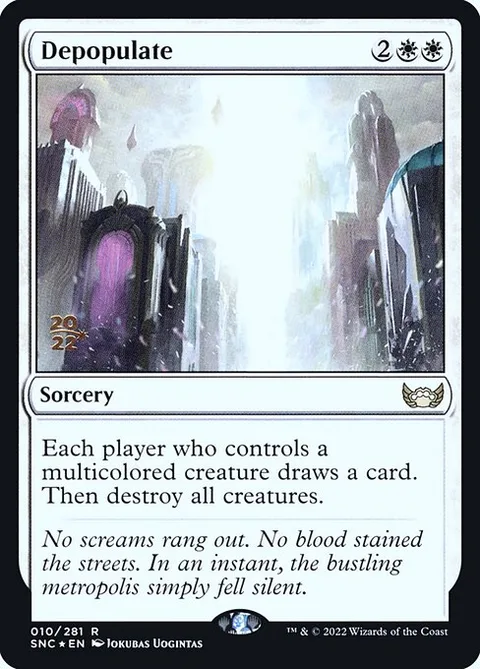 Depopulate, card 10s from Streets of New Capenna Promos