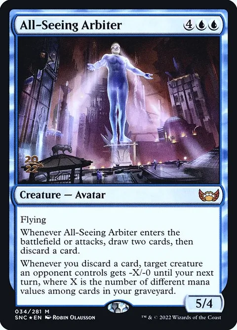 All-Seeing Arbiter, card 34s from Streets of New Capenna Promos