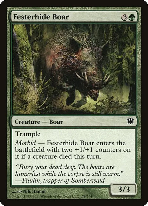 Festerhide Boar, carte 179 de Innistrad