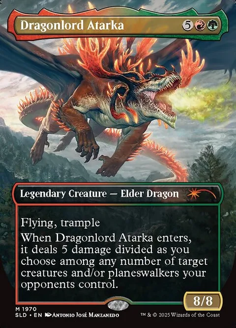 Dragonlord Atarka // Dragonlord Atarka, carte 1970 de Secret Lair Drop
