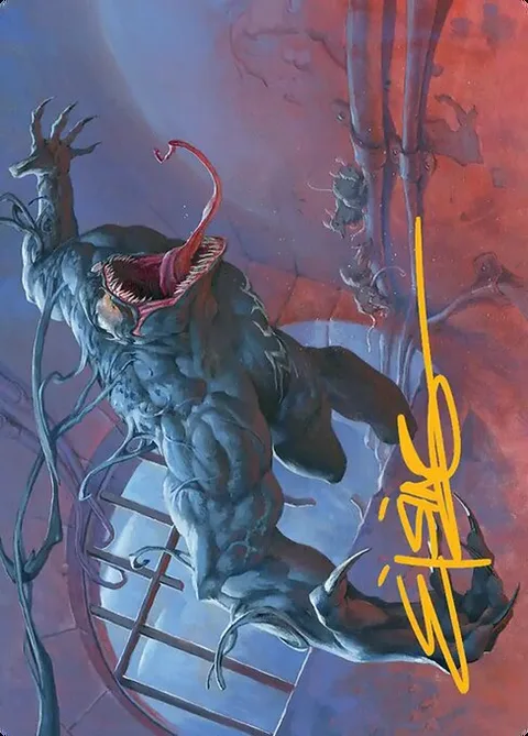 Venom, Evil Unleashed // Venom, Evil Unleashed, card 12 from Marvel's Spider-Man Art Series