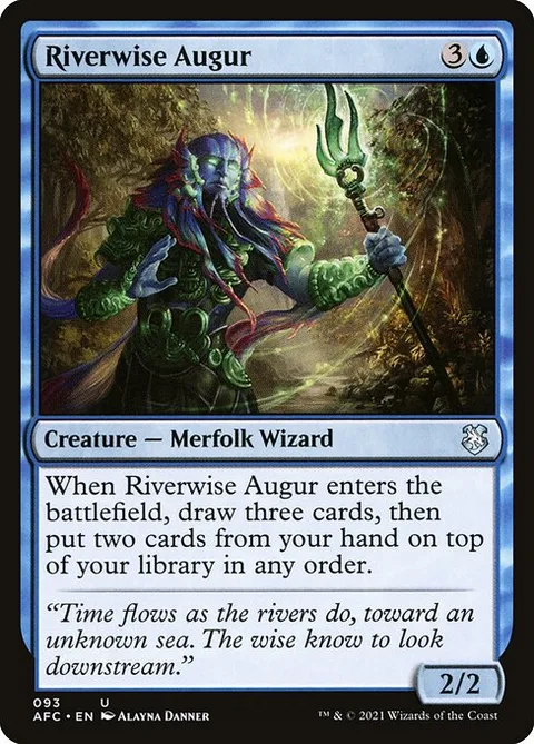 Riverwise Augur, card 93 from Forgotten Realms Commander