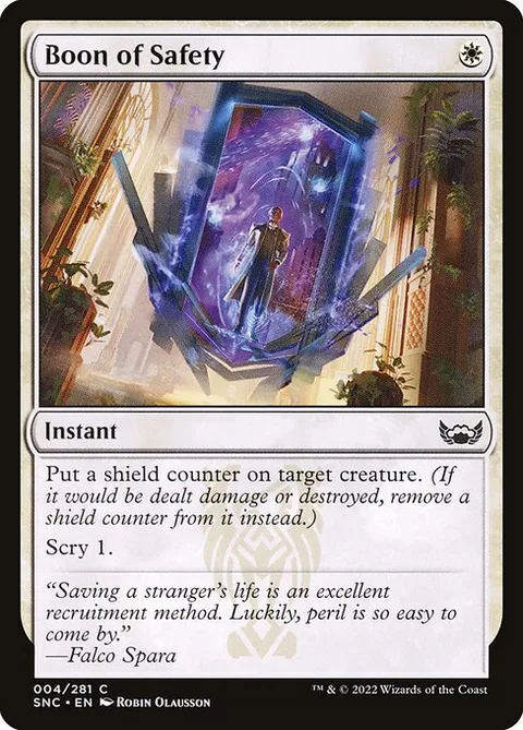 Boon of Safety, card 4 from Streets of New Capenna