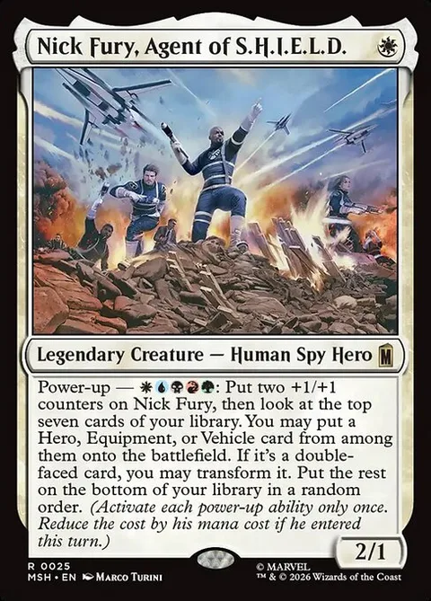 Nick Fury, Agent of S.H.I.E.L.D., card 25 from Marvel Super Heroes