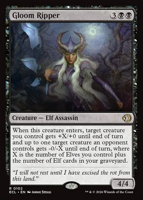 Gloom Ripper, carte 102 de Lorwyn Eclipsed