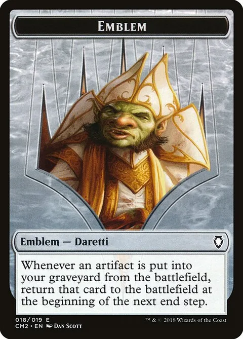 Daretti, Scrap Savant Emblem, card 18 from Commander Anthology Volume II Tokens