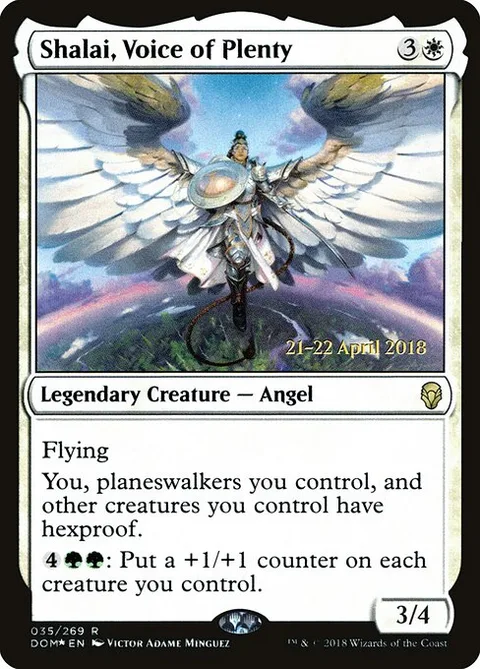 Shalai, Voice of Plenty, card 35s from Dominaria Promos