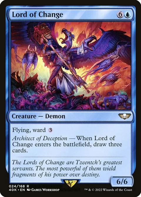 Lord of Change, card 24 from Warhammer 40,000 Commander