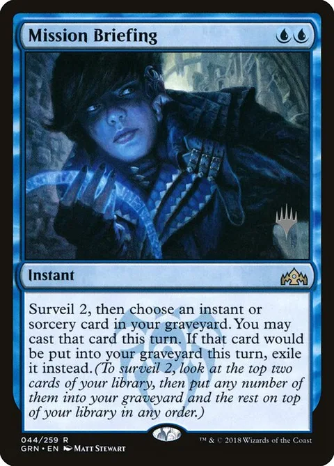 Mission Briefing, card 44p from Guilds of Ravnica Promos