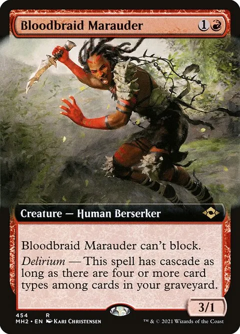 Bloodbraid Marauder, card 454 from Modern Horizons 2