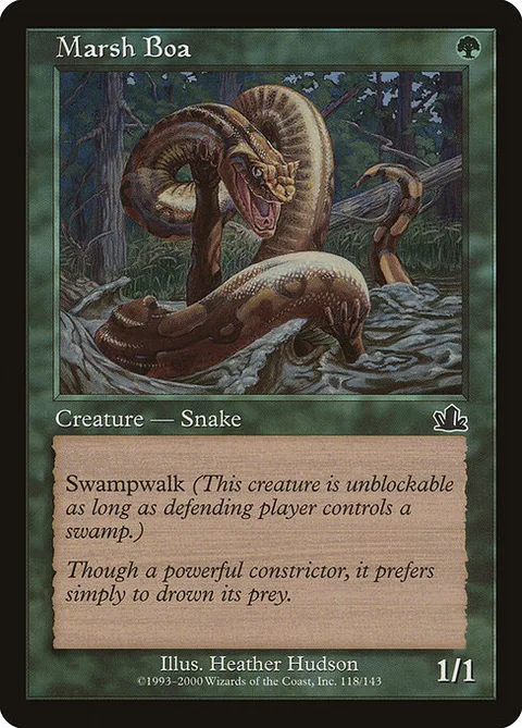 Marsh Boa, card 118 from Prophecy