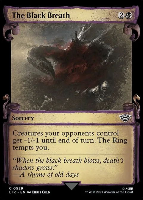 The Black Breath, card 529 from The Lord of the Rings: Tales of Middle-earth